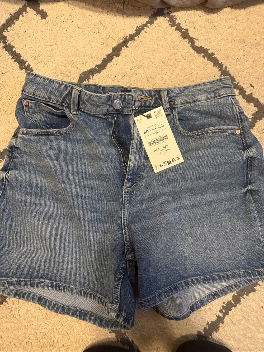 Zara Light Blue Denim Jean Shorts